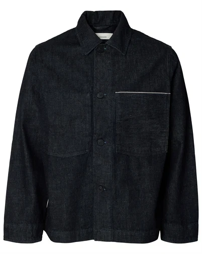 Annarr - ANRFloki Selvedge Denim Rinse Overshirt - Blue Denim